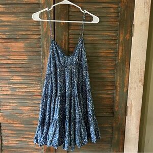 Boutique Blue Floral Sundress